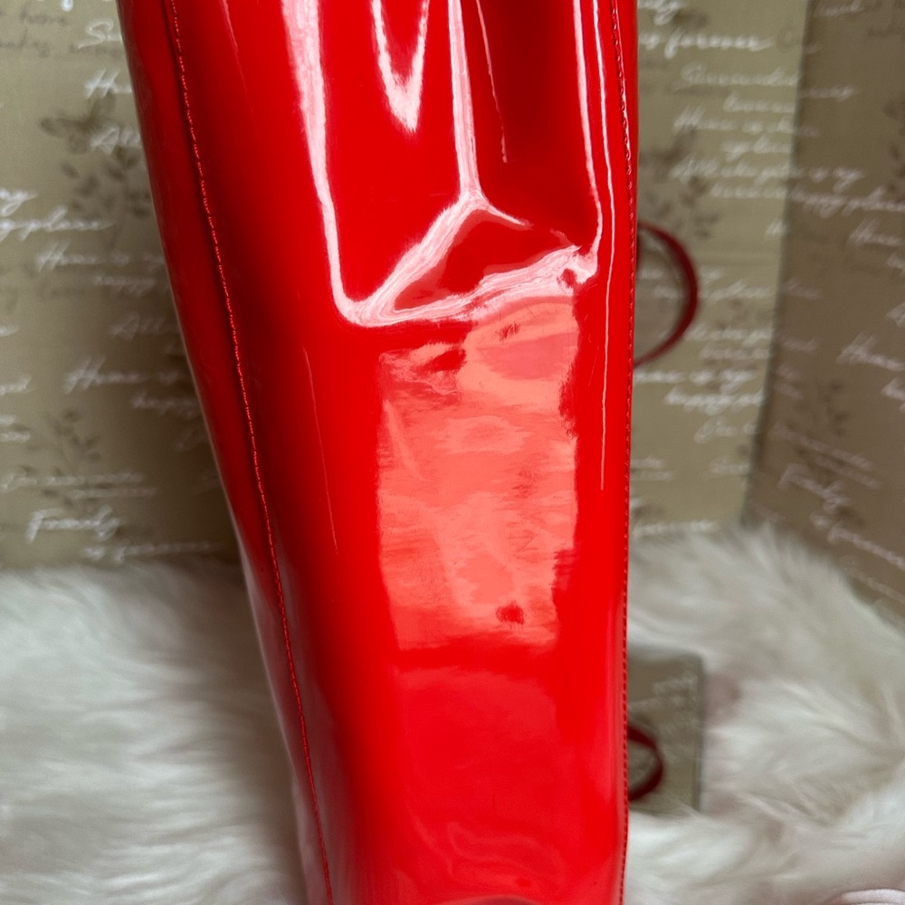 Red Patent Leather Tory Birch Tote Bag - Picture 9 of 9